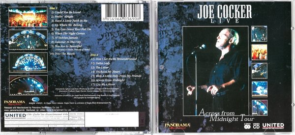 Joe Cocker - Live / Across From Midnight Tour ( MINT )